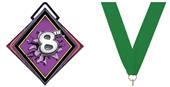 Excel 3" Maroon Medal Bust Out 8th Place Mylar Excel 3" Maroon Medal Bust Out 8th Place Mylar