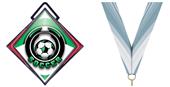 Excel 3" Red Diamond Medal Epic Soccer Mylar Excel 3" Red Diamond Medal Epic Soccer Mylar