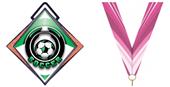 Excel 3" Orange Diamond Medal Epic Soccer Mylar Excel 3" Orange Diamond Medal Epic Soccer Mylar
