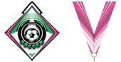 Excel 3" Pink Diamond Medal Epic Soccer Mylar Excel 3" Pink Diamond Medal Epic Soccer Mylar