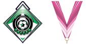 Excel 3" Green Diamond Medal Epic Soccer Mylar Excel 3" Green Diamond Medal Epic Soccer Mylar