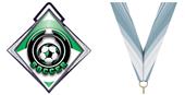 Excel 3" White Diamond Medal Epic Soccer Mylar Excel 3" White Diamond Medal Epic Soccer Mylar