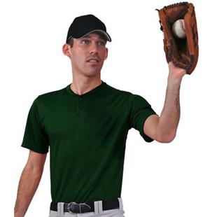 VKM Men's Full-Button Sleeveless Pro-Mesh Green Baseball Jersey XL
