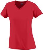 Girls Wicking V-Neck T-Shirt  RED Primary