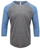 Threadfast Apparel Triblend 3/4 Sleeve Raglan Tee