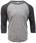 Threadfast Apparel Triblend 3/4 Sleeve Raglan Tee