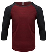 Threadfast Apparel Triblend 3/4 Sleeve Raglan Tee