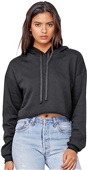 Bella+Canvas Womens Cropped Fleece Hoodie 7502 BLACK Primary