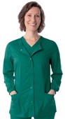 Landau Womens Modern Crewneck Warm-Up Jacket 3038