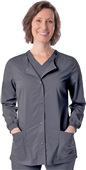 Landau Womens Modern Crewneck Warm-Up Jacket 3038