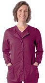 Landau Womens Modern Crewneck Warm-Up Jacket 3038