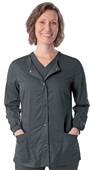 Landau Womens Modern Crewneck Warm-Up Jacket 3038