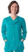 Landau Womens Modern Crewneck Warm-Up Jacket 3038