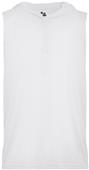 Badger Adult Youth Bcore Sleeveless Hood Tee WHITE Primary