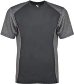 Badger Adult Line Embossed Colorblock Tee Badger Adult Line Embossed Colorblock Tee