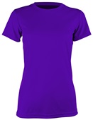 Epic Womens Cool Performance Dry-Fit Crew T-Shirts PURPLE Primary