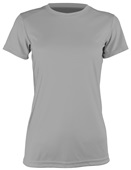 Epic Womens Cool Performance Dry-Fit Crew T-Shirts SILVER Primary