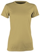 Epic Womens Cool Performance Dry-Fit Crew T-Shirts VEGAS GOLD Primary