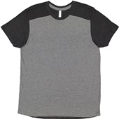 LAT Sportswear Adult Forward Shoulder Tee GRANITE HEATHER/VINTAGE SMOKE Primary