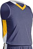 Champro Adult Youth Rebel Fitted Basketball Jersey NAVY/GOLD/WHITE Primary