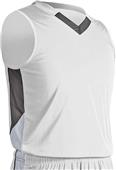 Champro Adult Youth Rebel Fitted Basketball Jersey WHITE/BLACK/WHITE Primary