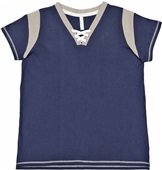 LAT Sportswear Ladies Curvy Gameday Lace-up Tee