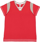 LAT Sportswear Ladies Curvy Gameday Lace-up Tee