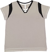 LAT Sportswear Ladies Curvy Gameday Lace-up Tee