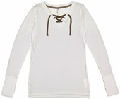 LAT Sportswear Ladies Long Sleeve Lace-up Tee