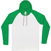 LAT Sportswear Adult Hooded Raglan Long Sleeve Tee