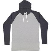 LAT Sportswear Adult Hooded Raglan Long Sleeve Tee