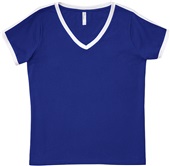 LAT Sportswear Ladies Curvy Soccer Ringer Tee