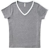 LAT Sportswear Ladies Curvy Soccer Ringer Tee