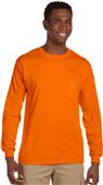 Gildan Adult Ultra Cotton Long-Sleeve Pocket Tee S ORANGE Primary