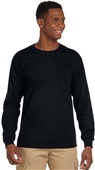Gildan Adult Ultra Cotton Long-Sleeve Pocket Tee BLACK Primary