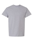 Gildan Adult Ultra Cotton Short Sleeve Pocket Tee SPORT GREY Primary