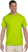 Gildan Adult Ultra Cotton Short Sleeve Pocket Tee SAFETY GREEN Primary