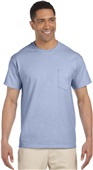 Gildan Adult Ultra Cotton Short Sleeve Pocket Tee LIGHT BLUE Primary