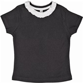 LAT Sportswear Toddler Girls Ruffle Neck Tee