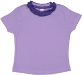 LAT Sportswear Toddler Girls Ruffle Neck Tee