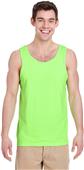 Gildan Adult Heavy Cotton 5.3 oz. Tank NEON GREEN Primary