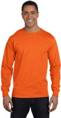 Gildan Adult 5.5 oz., 50/50 Long-Sleeve T-Shirt S. ORANGE Primary