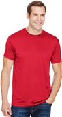 Bayside Mens 4.5 oz. Polyester Performance T-Shirt RED Primary