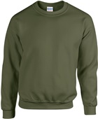 Gildan Adult Heavy Blend 50/50 Fleece Crew MILITARY GREEN Primary