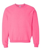 Gildan Adult Heavy Blend 50/50 Fleece Crew SAFETY PINK Primary