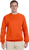 Jerzees Adult Youth NuBlend Fleece Crew Sweatshirt SAFETY ORANGE Primary