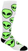 ALIENS EVERYWHERE - Cute Novelty Fun Design Knee-High Socks (1-Pair)