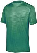 Adult Embossed Print, Wicking, Small Grid Mesh Back Tee Shirt  FOREST Primary