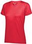 Womens Wicking V-Neck T Shirt (Black,Forest,Graphite,Maroon,Navy,Royal,red,White) SCARLET Primary