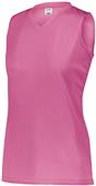 Augusta Ladies Girls Attain Wicking Sleeveless Jersey ELECTRIC PINK Primary